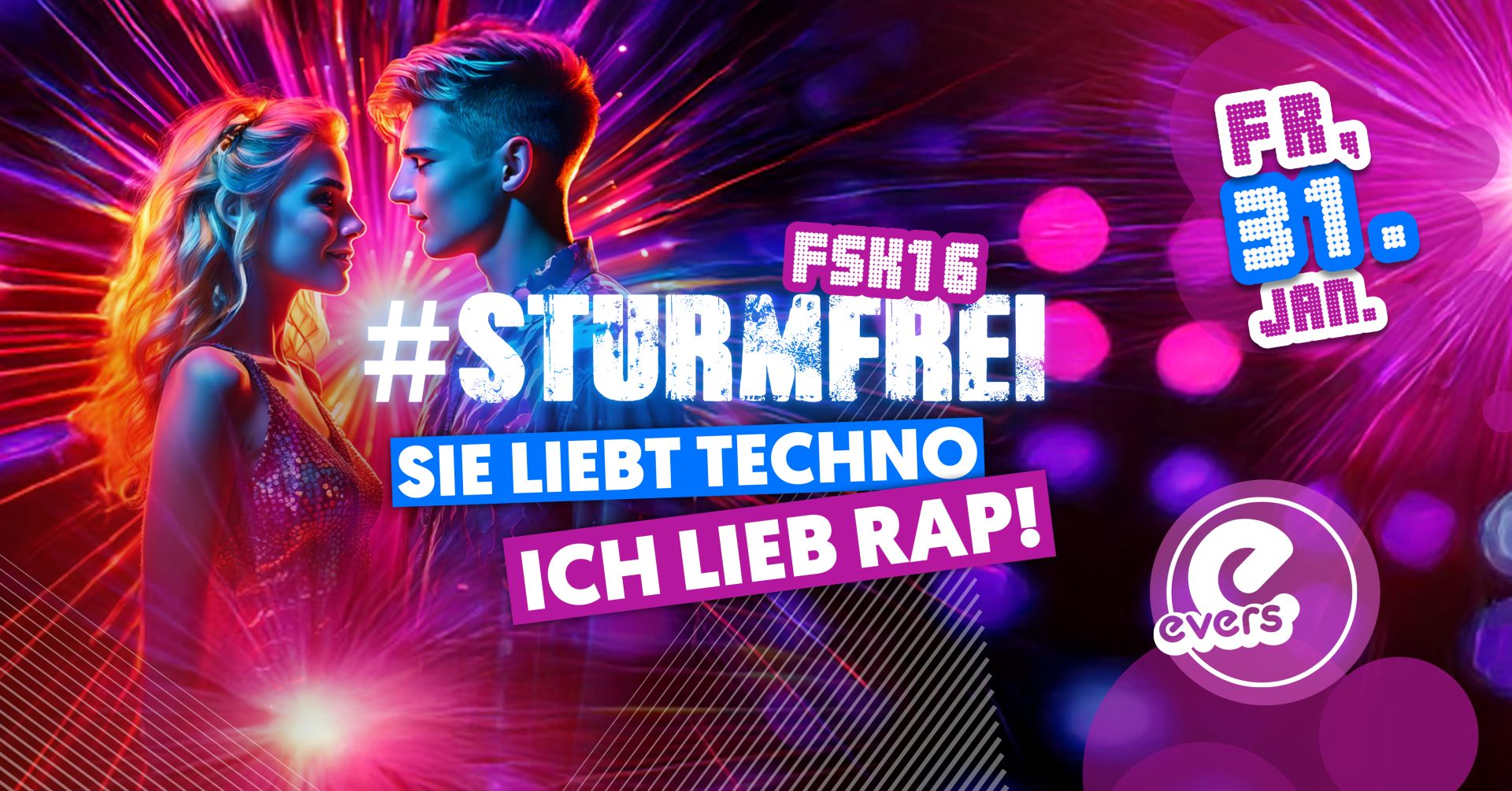 Sie liebt Techno ich lieb Rap Sturmfrei Fsk 16 FR 31.01.