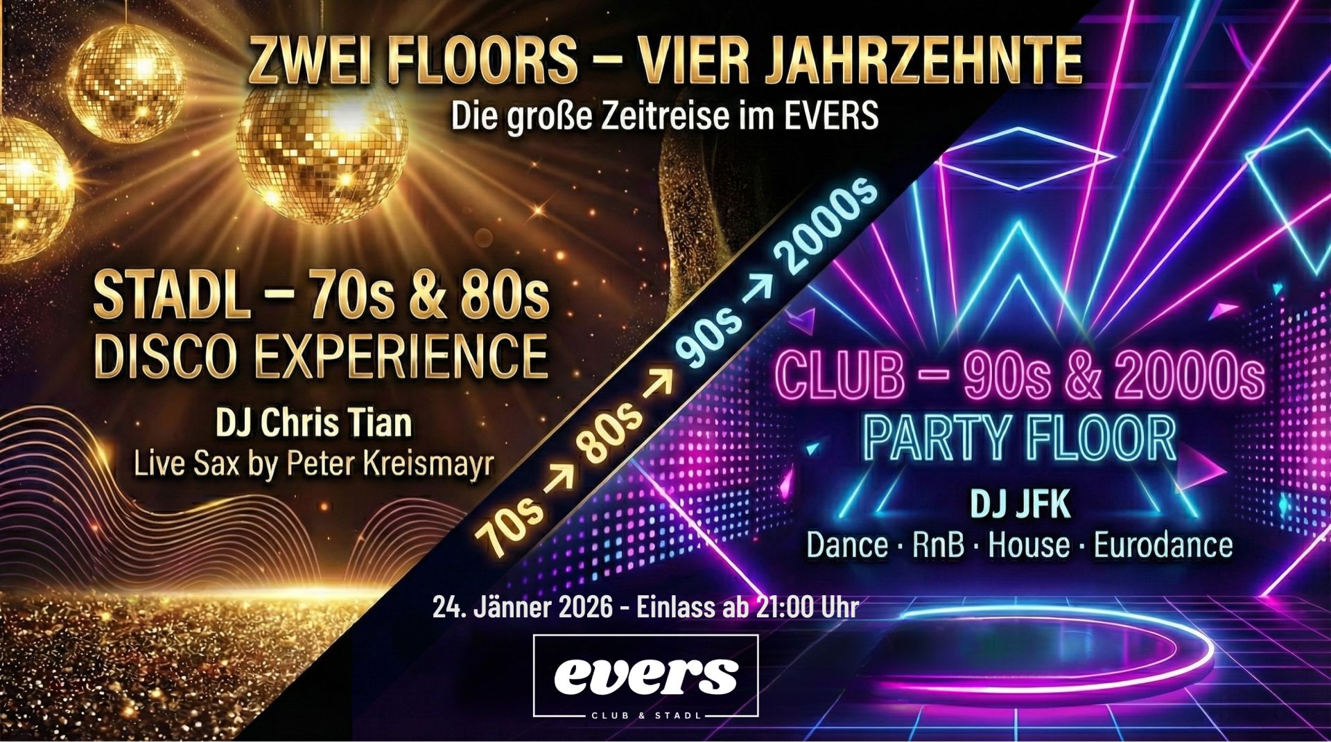 2 Floors 4 Jahrzehnte -  die große Zeitreise SA 24.01.